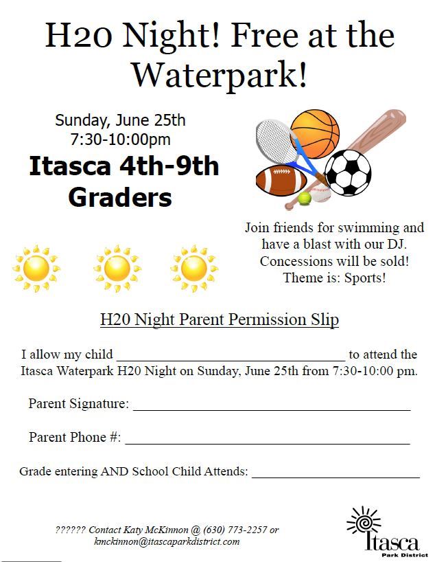 2017 6 25 H20 Flyer and slip