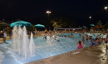 Itasca Waterpark at Night
