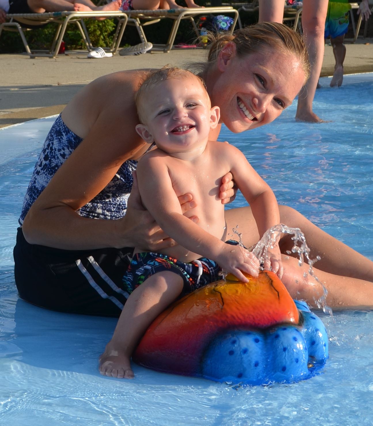 Waterpark Mom and son