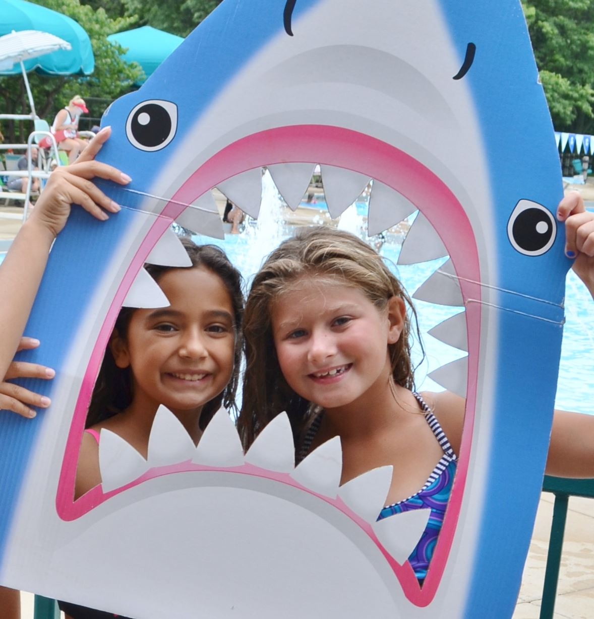 Kids with shark board Itasca