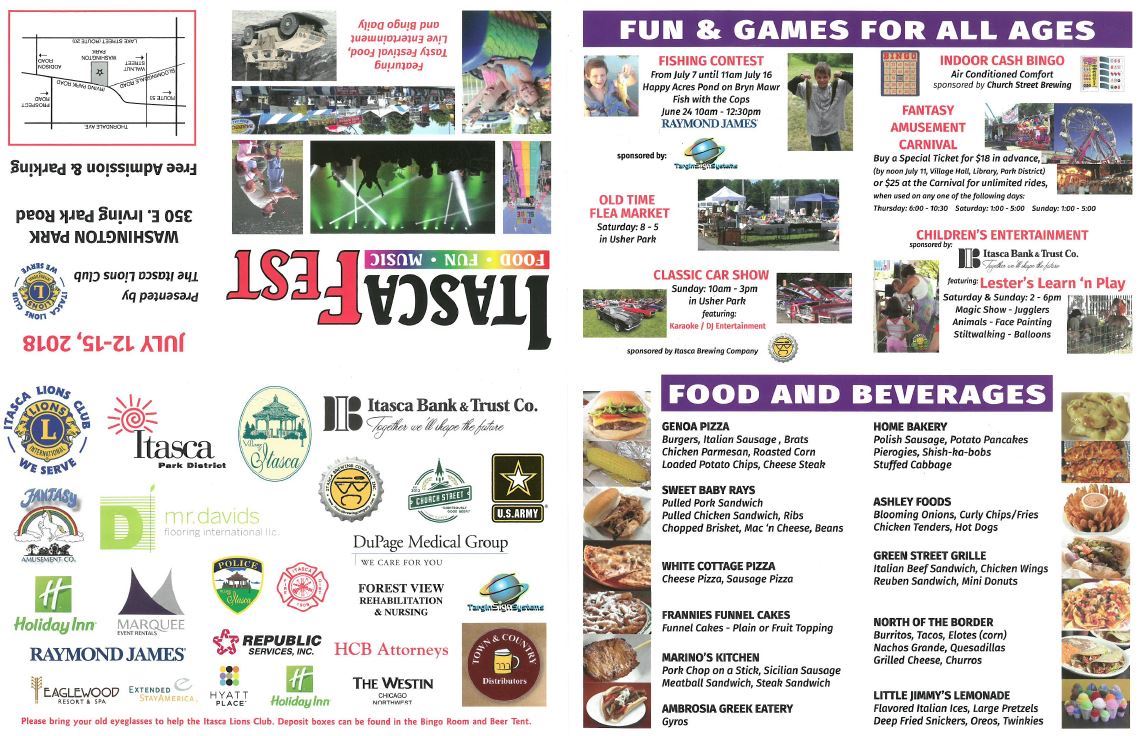 ItascaFest 2018 Food Vendors