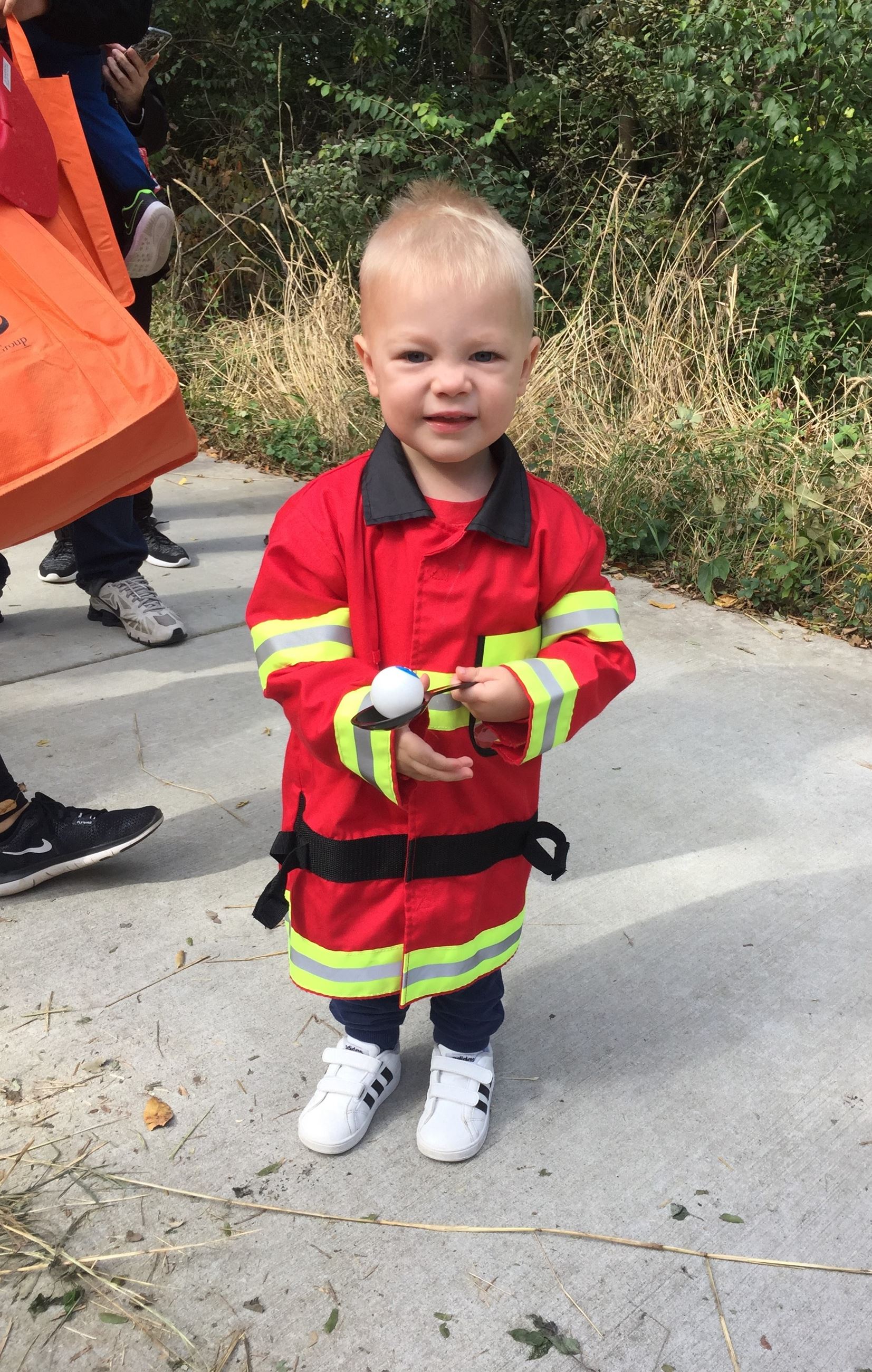 Halloween fire fighter boy