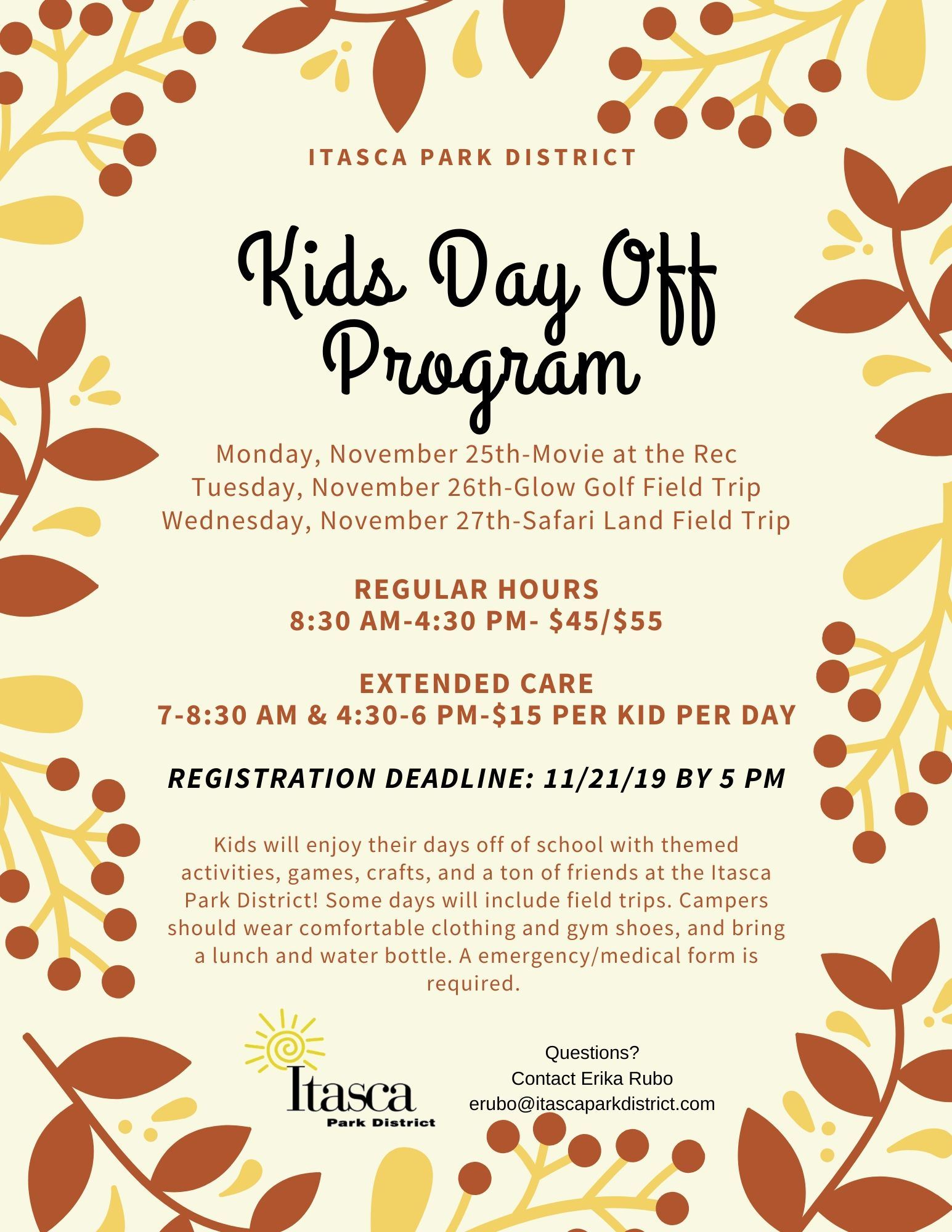 Thanksgiving Break Camp