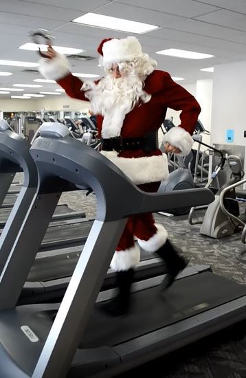 Santa on Treadmill