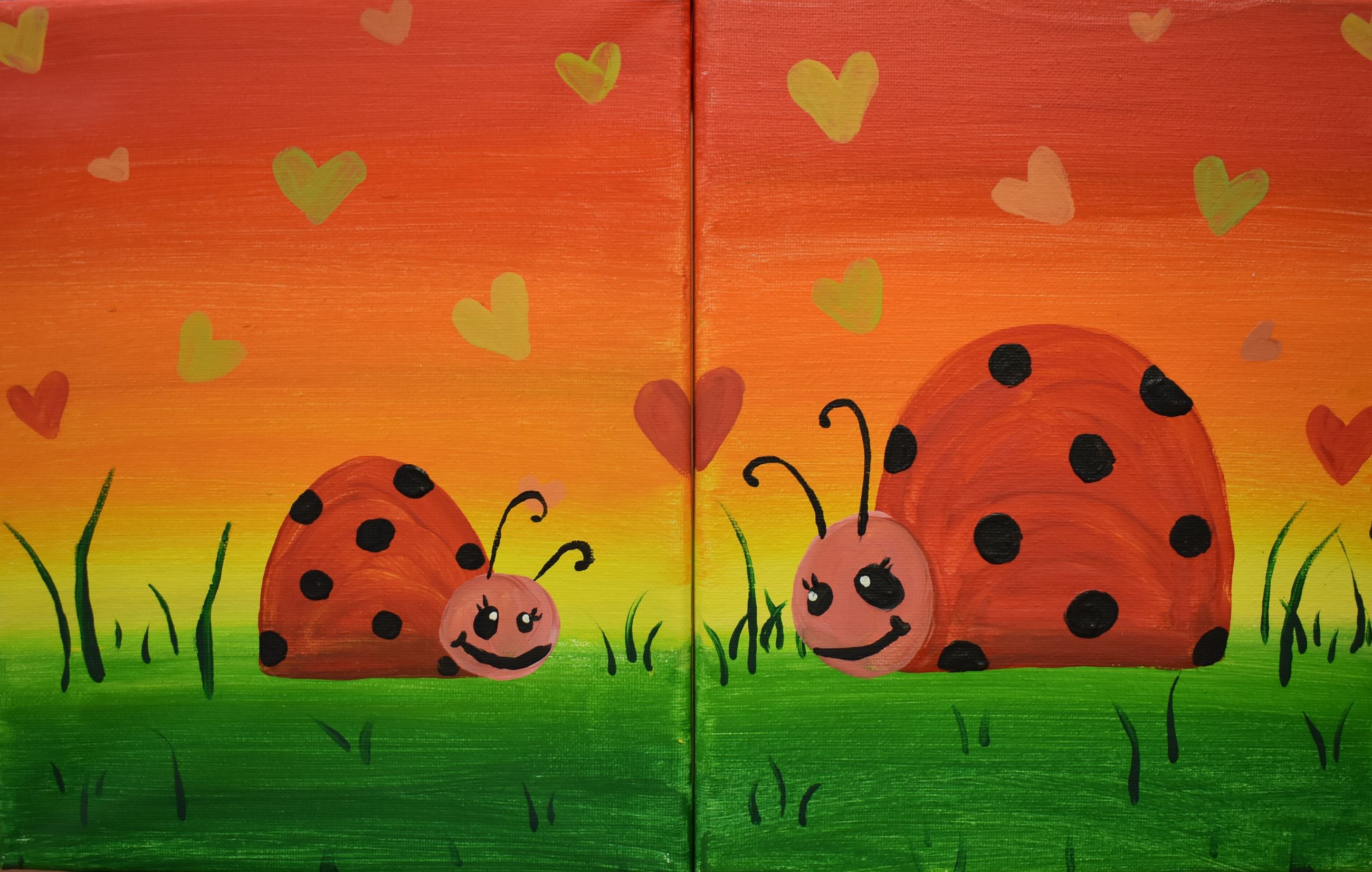 Lady Bugs Painting 