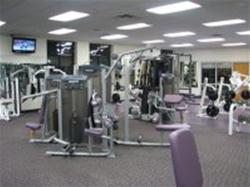 View of the Fitness Center weight lifting machines